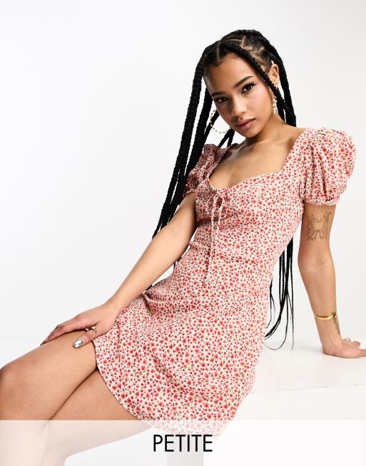 Glamorous Petite milkmaid mini dress in vintage bud floral ASOS