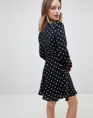 petite wrap dress with tie waist