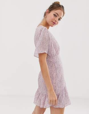 petite ruffle dress