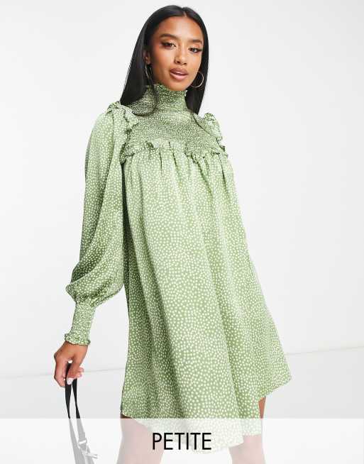 Glamorous green clearance polka dot dress