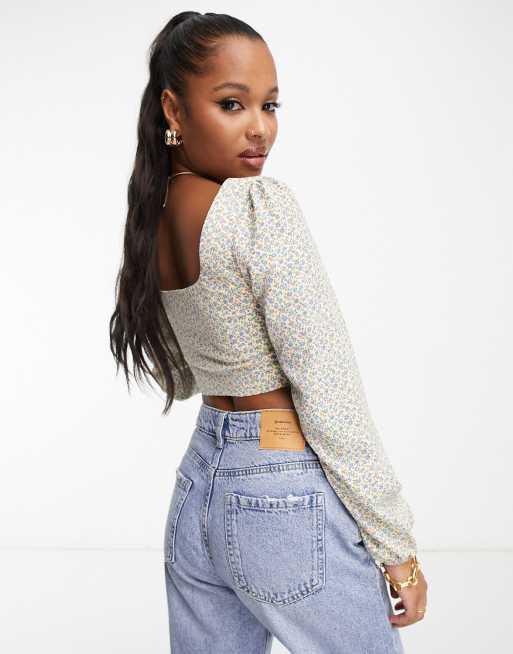 long sleeve fitted blouse