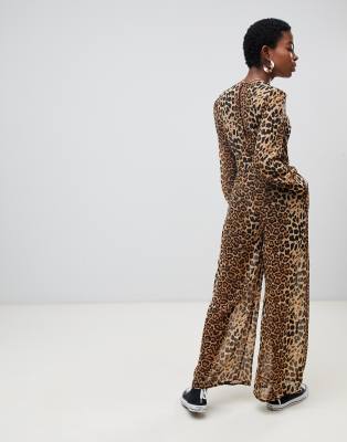 asos animal print jumpsuit