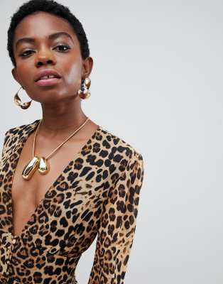 petite leopard print jumpsuit