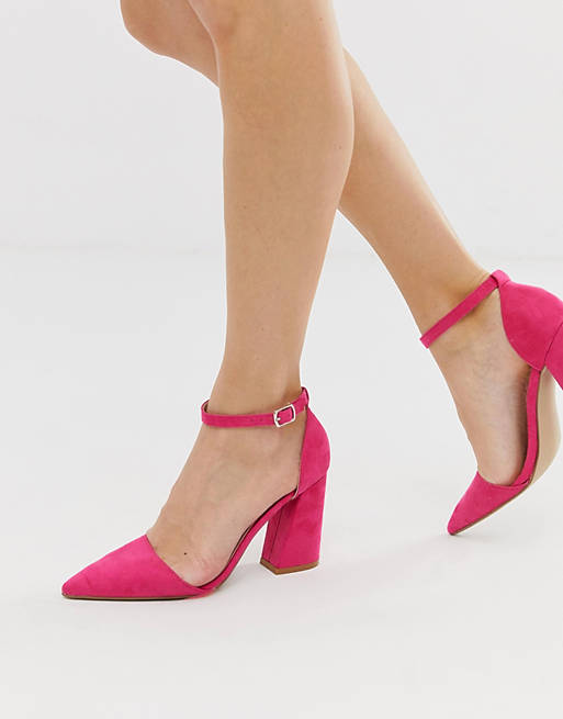 - Pink sko med hæl og spids tå | ASOS
