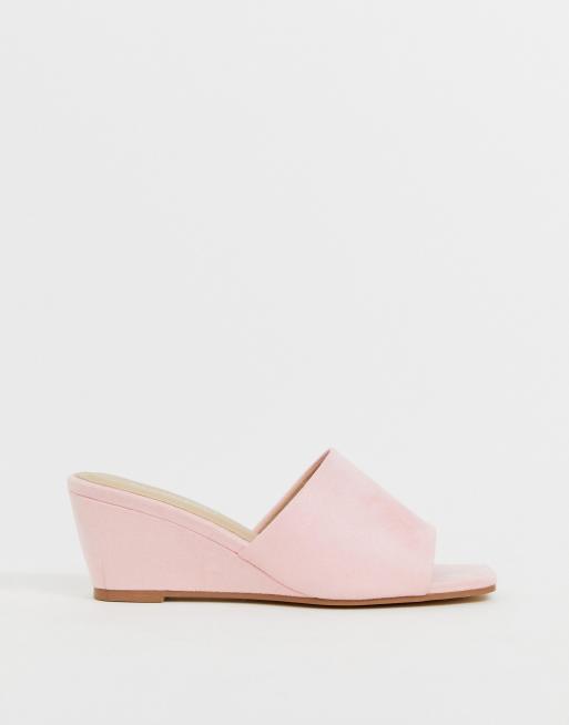 Asos hot sale pink wedges