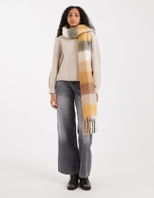 Glamorous Plaid Blanket Scarf In Multi