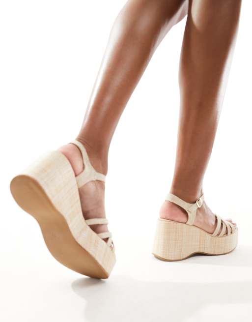 Glamorous – Plateausandalen in Natur, 4 von 4