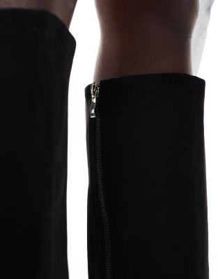 Glamorous Platform Heeled Knee Boots In Black