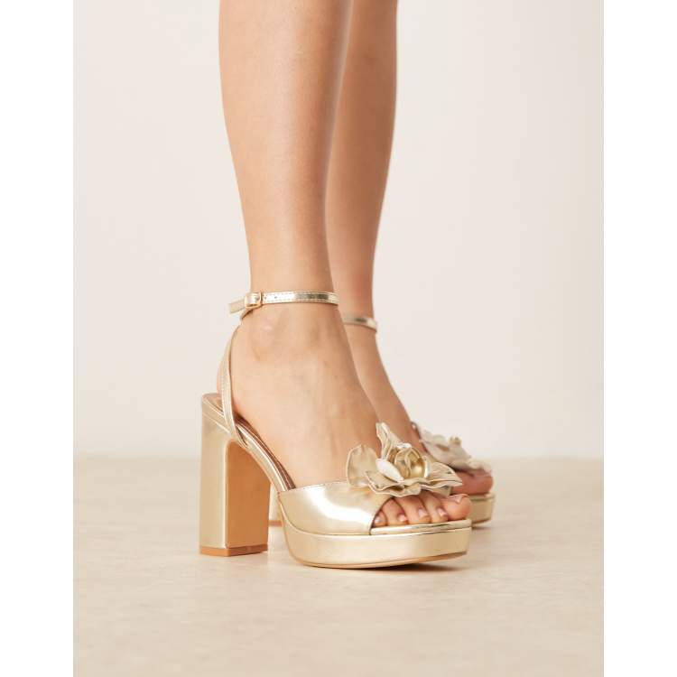 slim fit dress slacks Berta Gold Platforms 10 main image 1