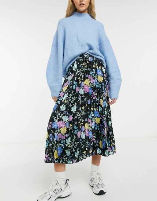 Floral midi skirt winter hotsell