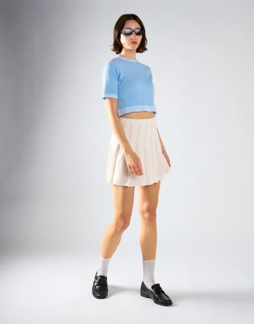 Glamorous Pleated mini skirt in off white, 2 of 4