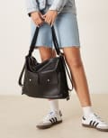 [Glamorous] Glamorous pocket detail slouch shoulder tote bag in black No Size BLACK