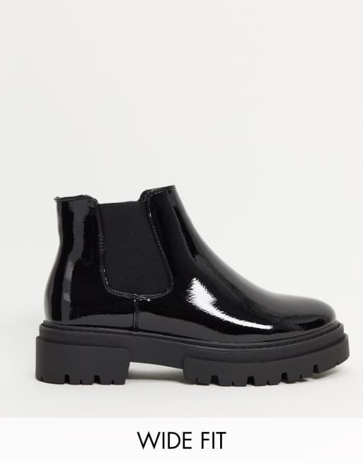 Glamorous - Pointure large - Bottines Chelsea à semelle chunky - Noir