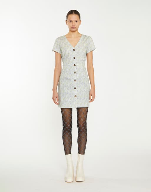 Glamorous Print mini dress in sage vintage floral