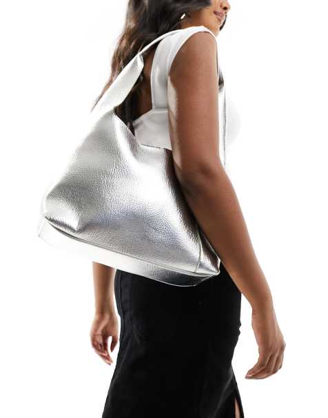 Silver on sale metallic handbag