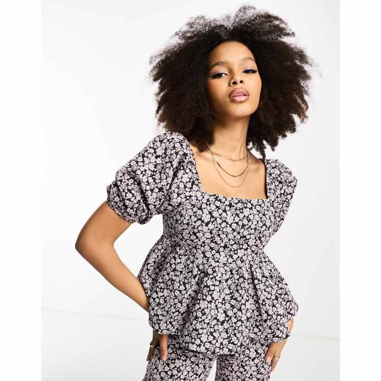 Puff sleeve cheap smock top