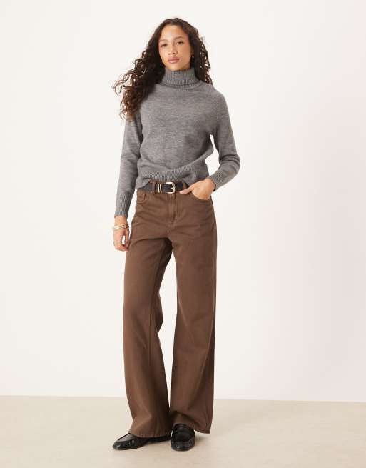 Glamorous - Pull col roulé en maille - Gris anthracite, 3 de 4