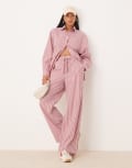[Glamorous] Glamorous pull on poplin pants in red stripe (part of a set) 12 RED