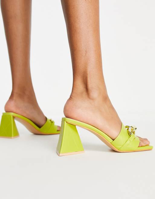 Neon best sale yellow mules