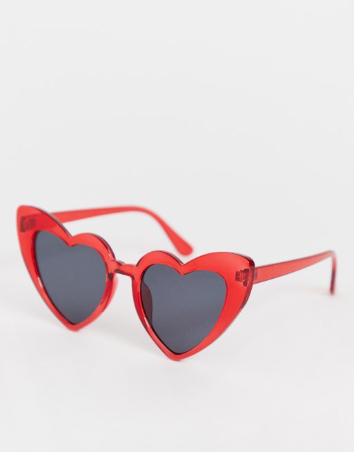 Glamorous red heart sunglasses | ASOS