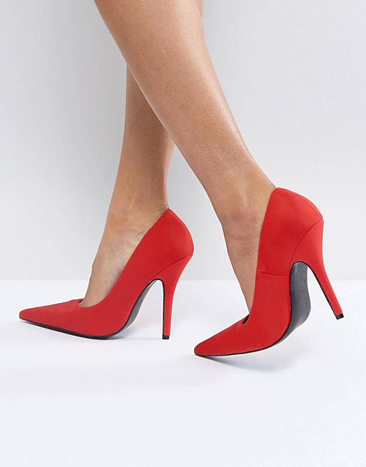 Glamorous Red Pointed Pumps
