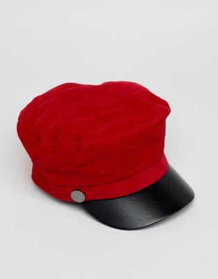 red suede hat