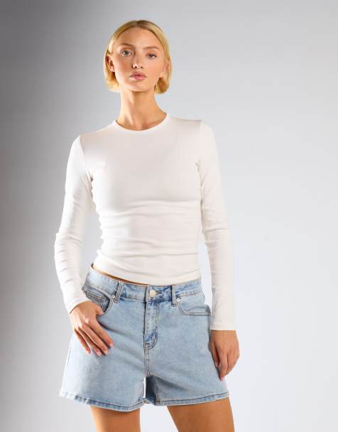 Glamorous Regular fit denim short in mid blue - view 1