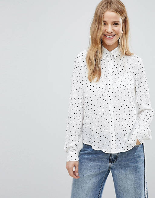Glamorous Relaxed Blouse In Spot Print
