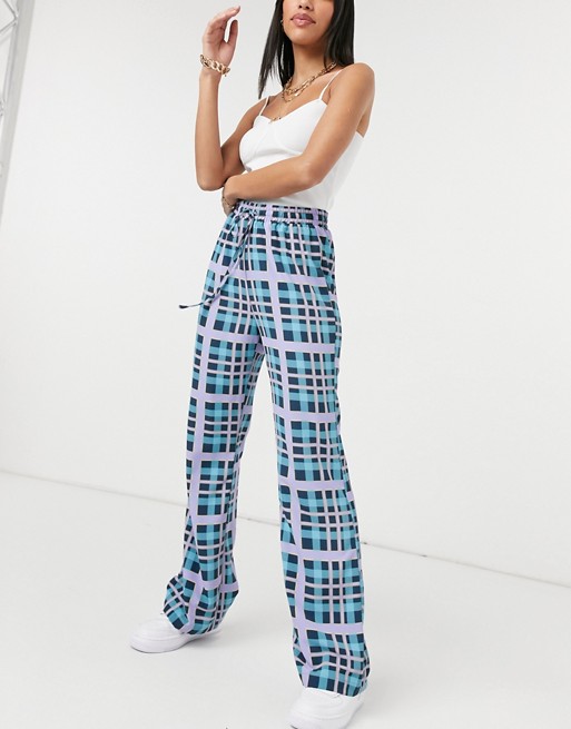 Glamorous relaxed trousers in check co-ord