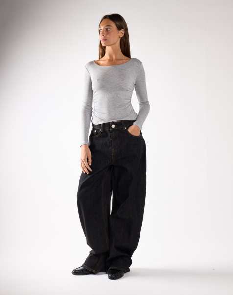 Glamorous Relaxed wide leg denim jeans in indigo - view 1