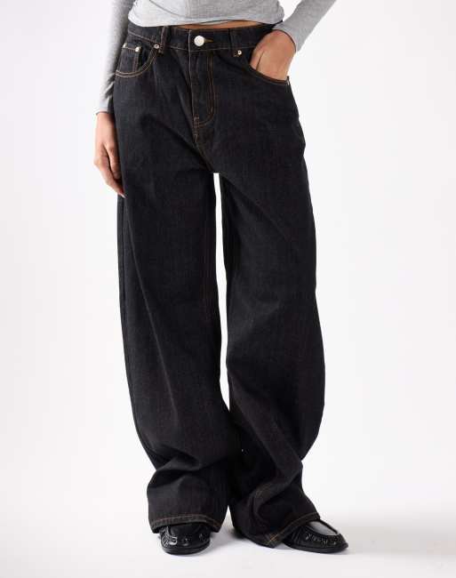 Glamorous Relaxed wide leg denim jeans in indigo, 4 of 4