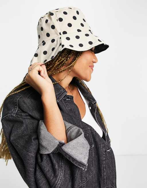 Glamorous Reversible bucket hat in polka dot, 2 of 4