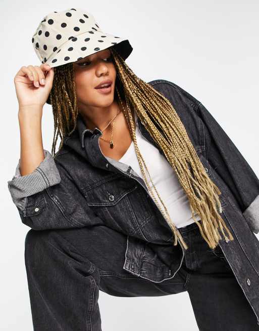 Glamorous Reversible bucket hat in polka dot, 3 of 4