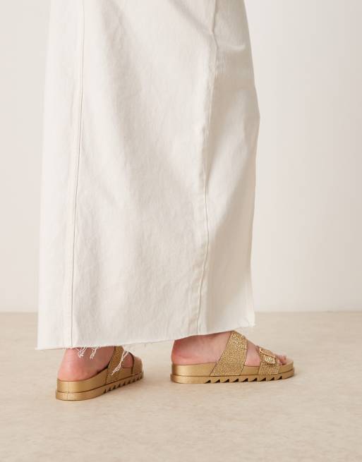 Glamorous rhinestone strap slides in gold, 2 of 4