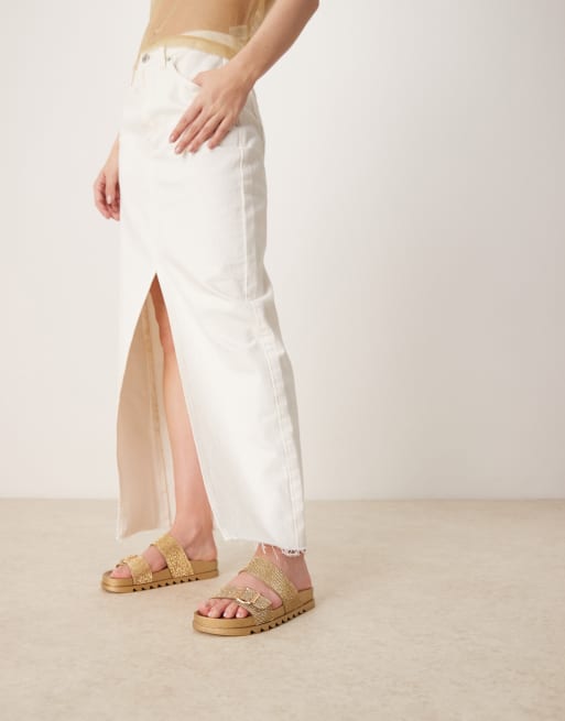 Glamorous rhinestone strap slides in gold, 3 of 4