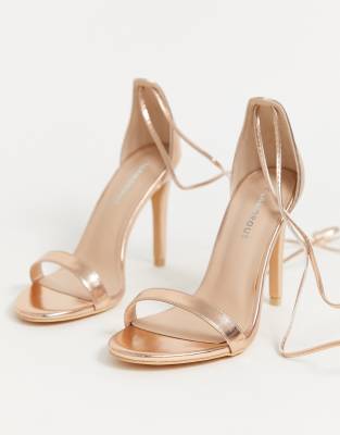 glamorous rose gold heels