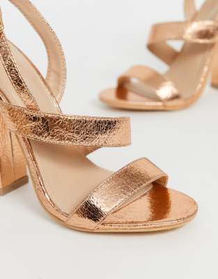 asos rose gold heels