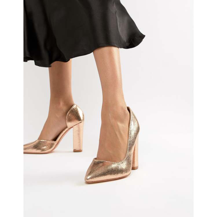 Glamorous rose cheap gold heels