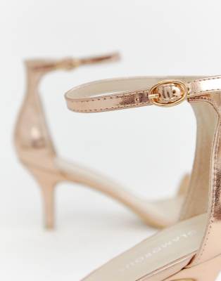 rose gold kitten heels wedding
