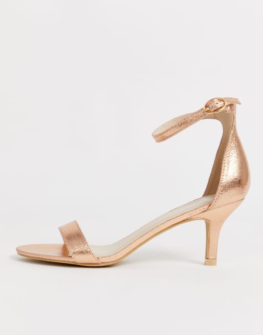 Rose gold kitten store heels uk