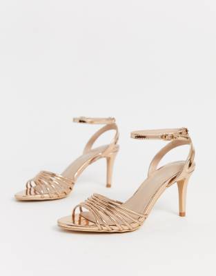 gold strappy sandals