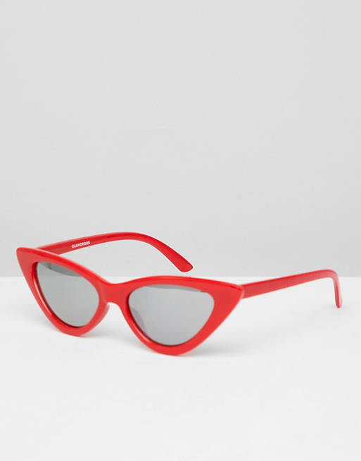Glamorous – Rote Katzenaugen-Sonnenbrille