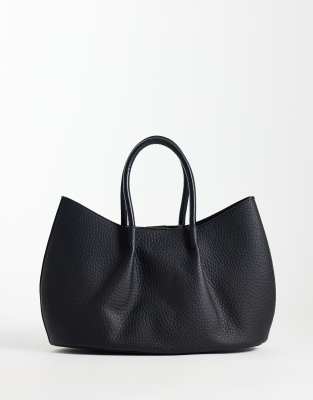 Glamorous Ruched top handle tote