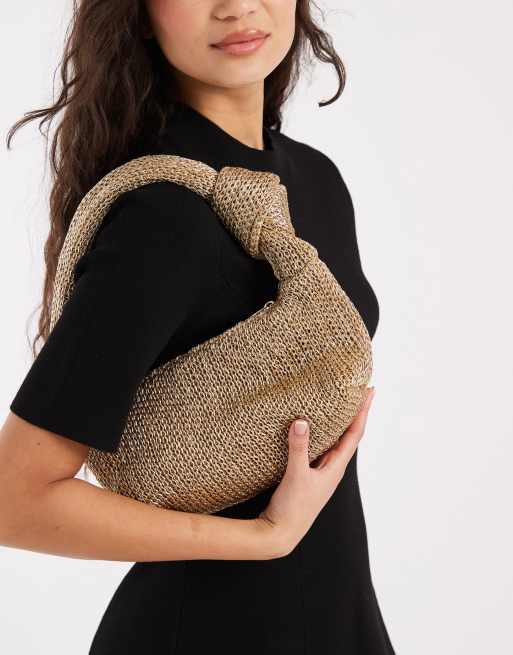 Glamorous - Sac à main effet tressé - Doré, 4 de 4