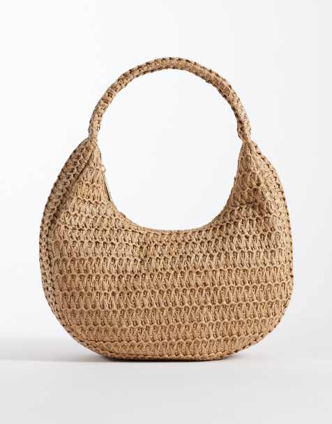 Glamorous - Sac à main en raphia - Neutre - view 1