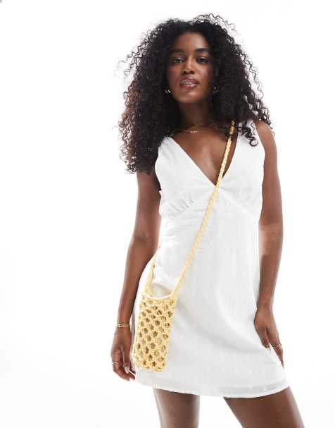 Glamorous - Sac bandoulière crocheté pour téléphone - Jaune - view 1