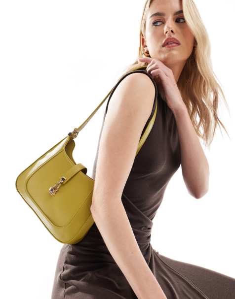 Glamorous - Sac porté épaule avec fermoir doré - Vert - view 1