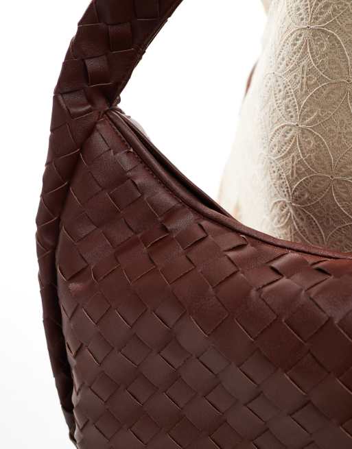 Glamorous - Sac porté épaule oversize tissé - Marron foncé , 3 de 4