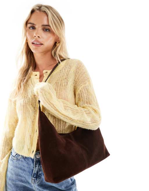 Glamorous - Sac porté épaule souple en daim - Fauve, 3 de 4