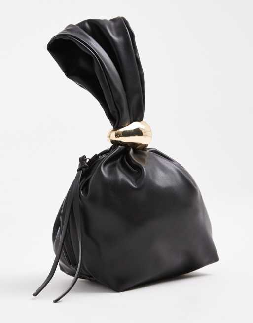 Glamorous - Sac seau à poignée supérieure avec détail métallique - Noir , 2 de 4